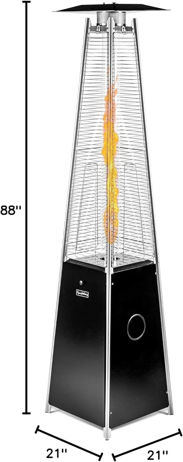 LEGACY HEATING Delta X5 Pyramid Patio Heater, 40,000BTU Outdoor Patio Heater Doba